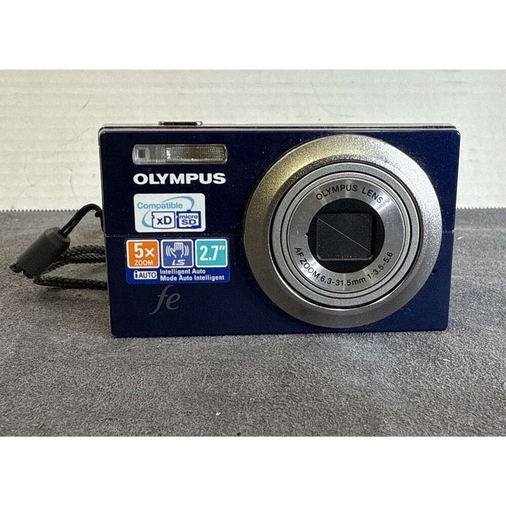 🔥RARE Blue Olympus FE-5010 12.0MP digital compact camera🔥tested Works
